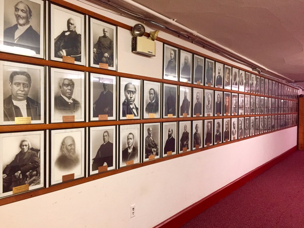 The wall of the bishops who have served the AME church in its nearly 250-year history.