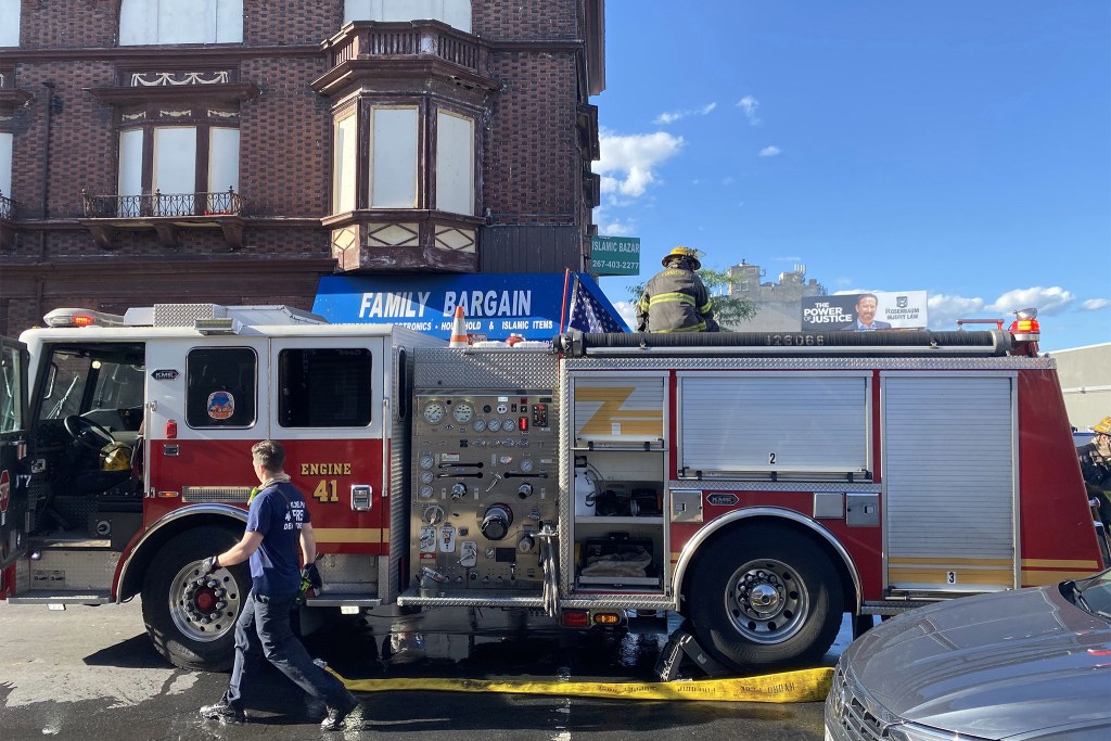 Firefighters in West Philadelphia were also hit by tear gas