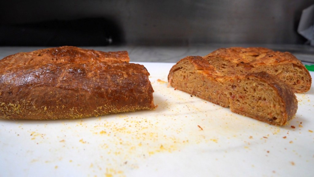 Down North Pizza's beef version of lard bread