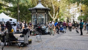 A Nick Nolte movie filmed in Rittenhouse Square this fall
