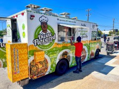 The DF Nigeria food truck sets up at 5200 Whitaker Ave. near Roosevelt Boulevard
