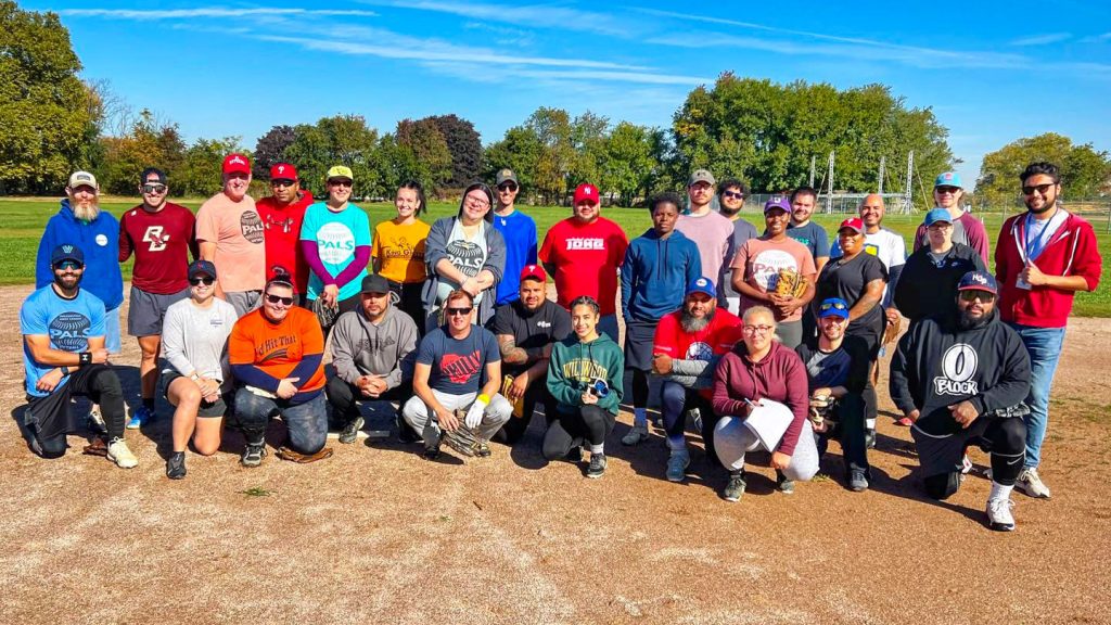 Nearly 30 people turned out for a Philadelphia Adult League Softball mid-October scrimmage in North Philly