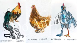 Artist Bob Dix has been posting his chicken renditions on Instagram
