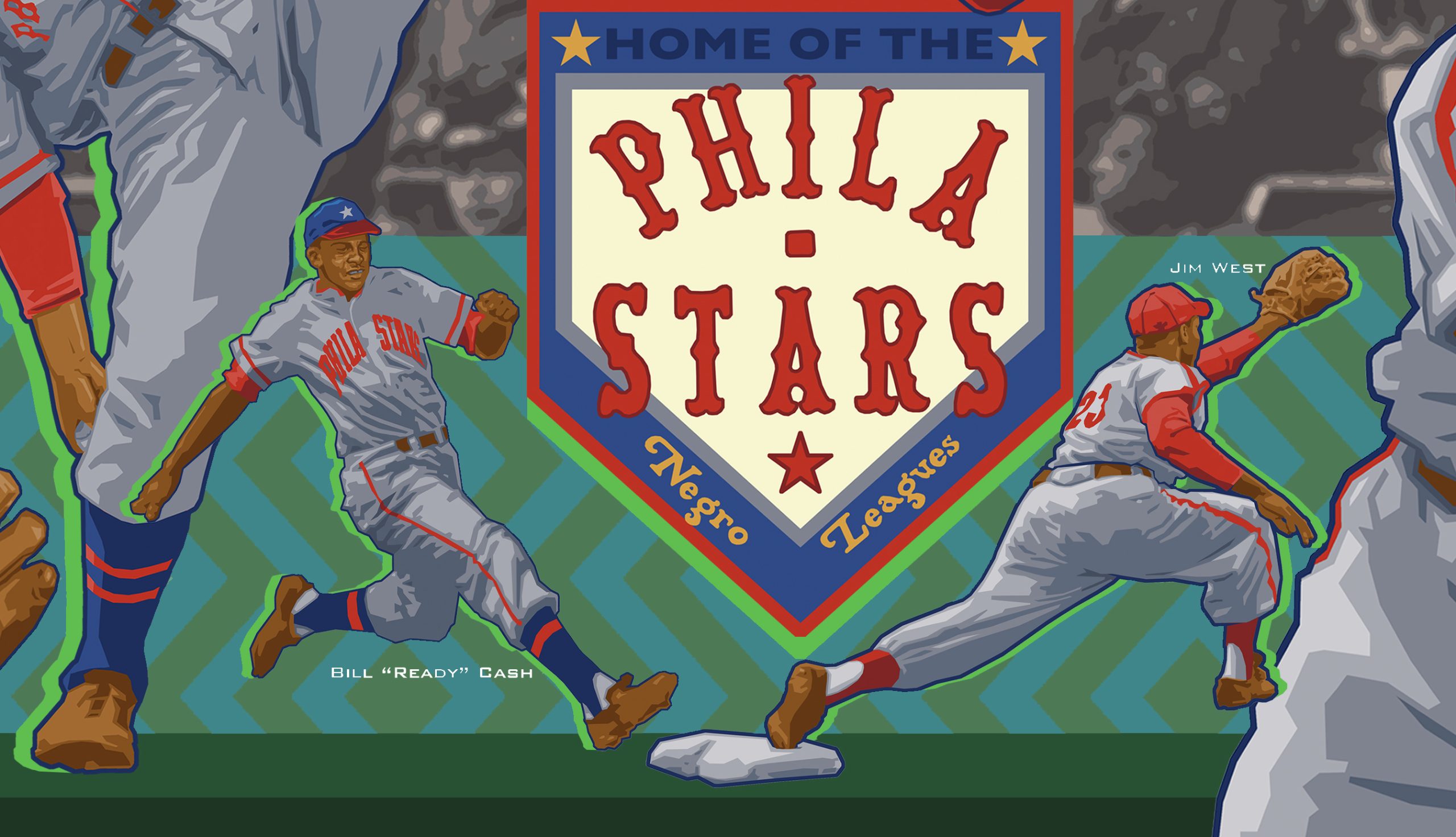 Artist David McShane designed an expanded version of the mural near Parkside and Belmont avenues after the original was torn down in January.